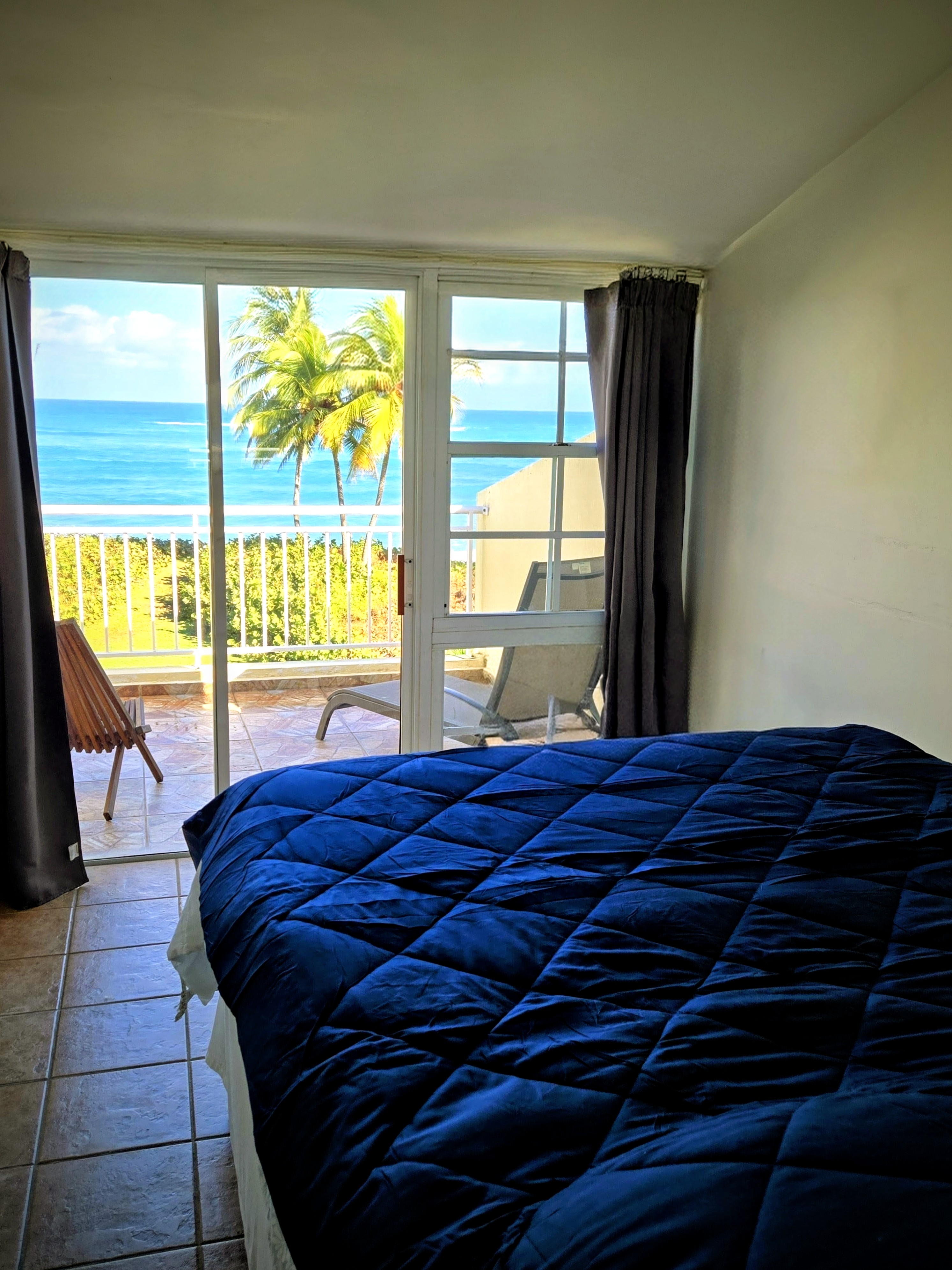 Master bedroom with ocean view