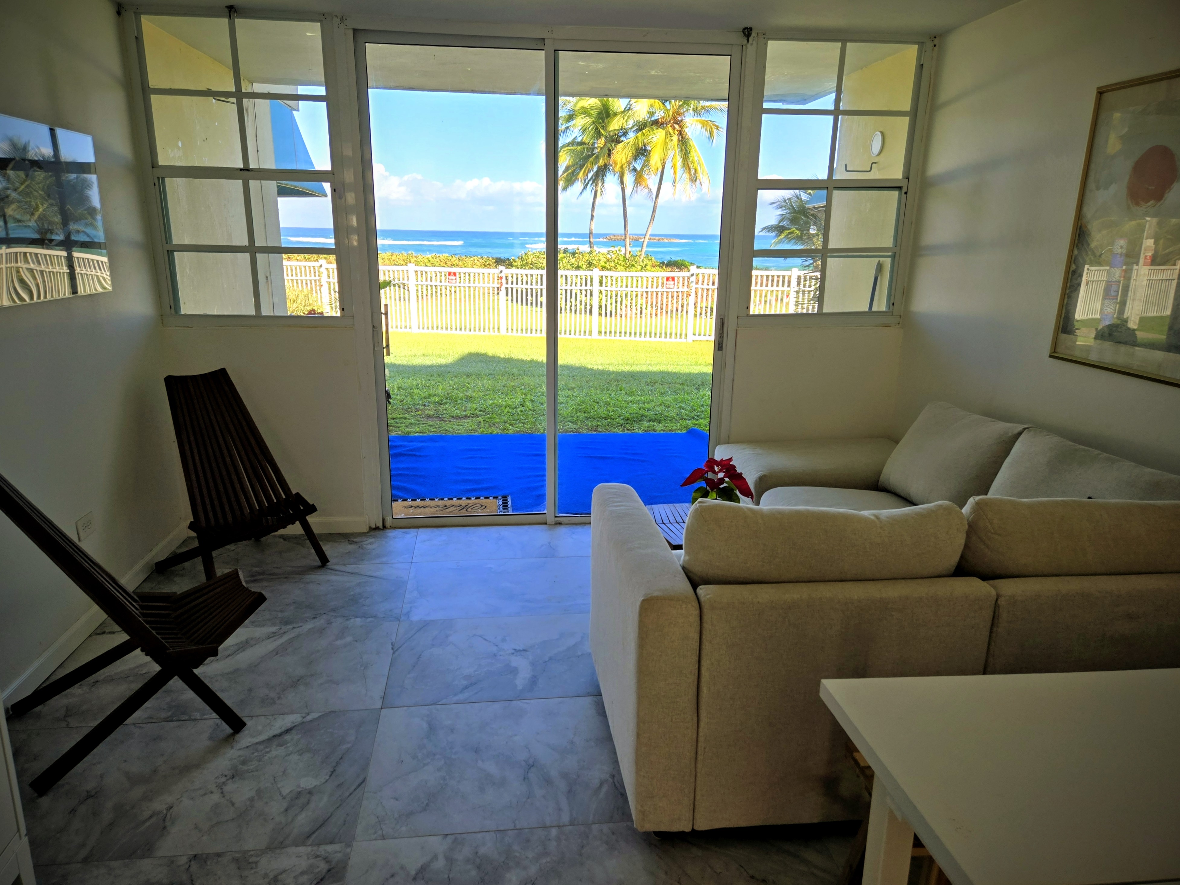 Living room with ocean view
